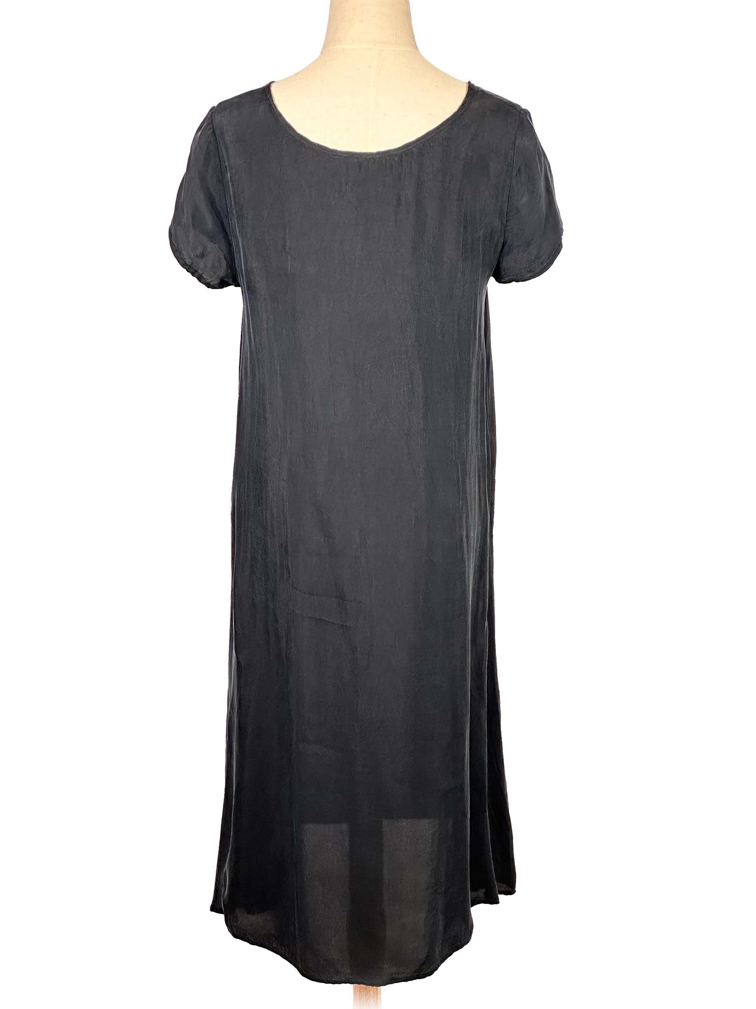 American Vintage black dress on a mannequin against a white background