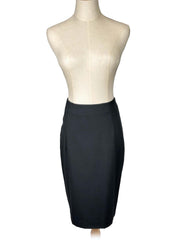 Zara black pencil skirt on a mannequin against a white background