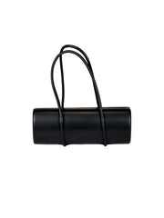 Mango black handbag with a strap on a white background