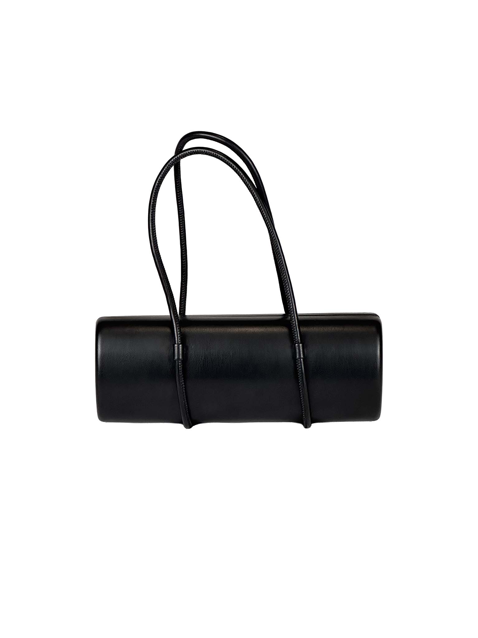 Mango black handbag with a strap on a white background