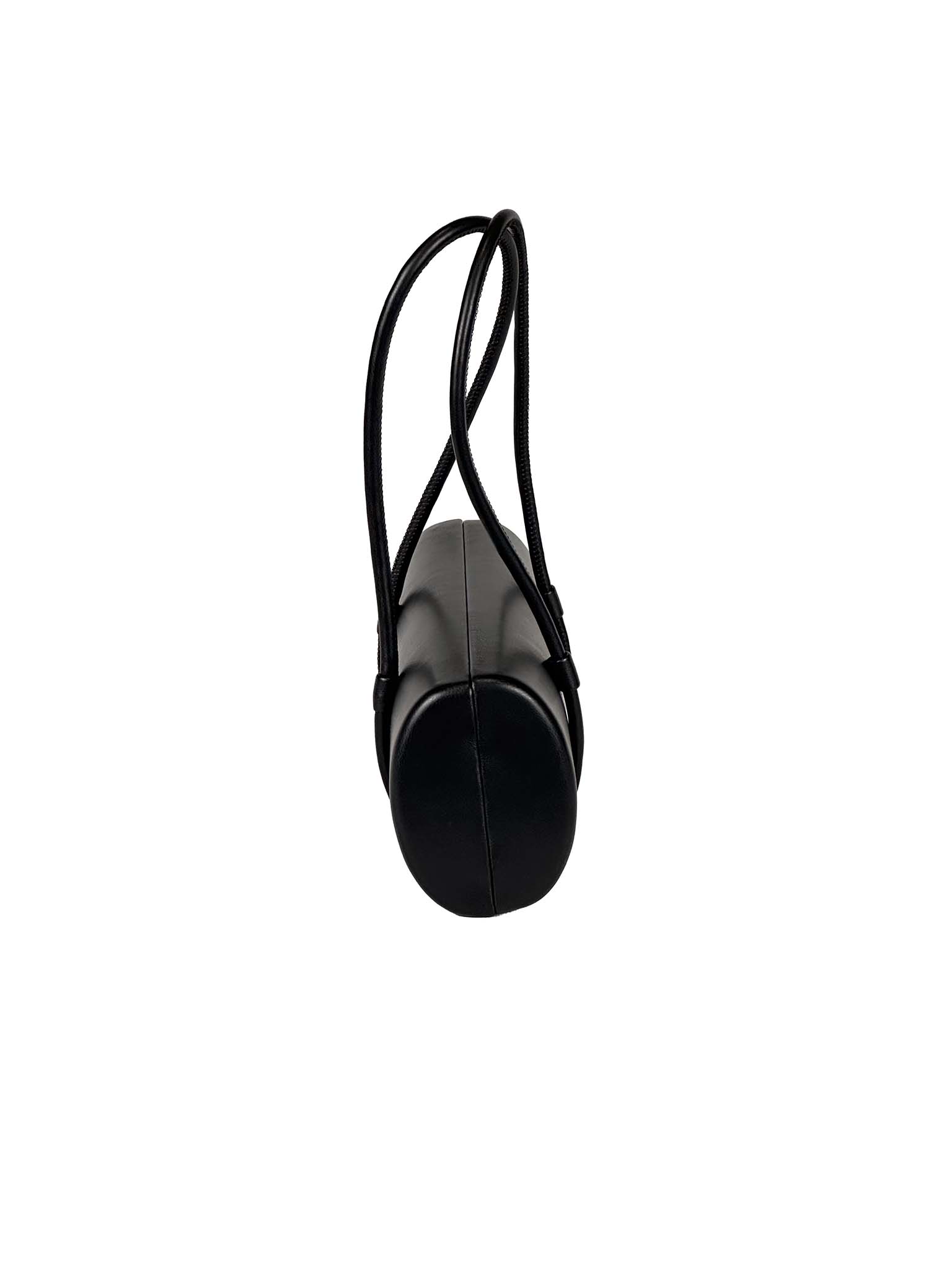 Mango black handbag with a strap on a white background