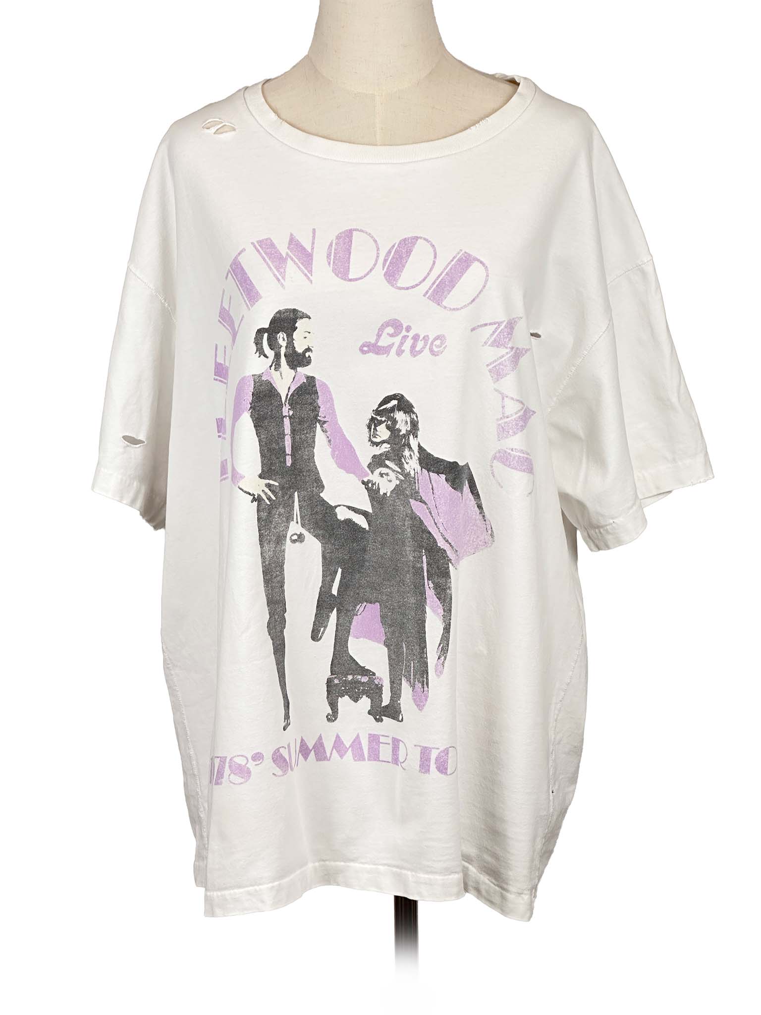 Other UK white t-shirt with graphic design on a mannequin against a white background