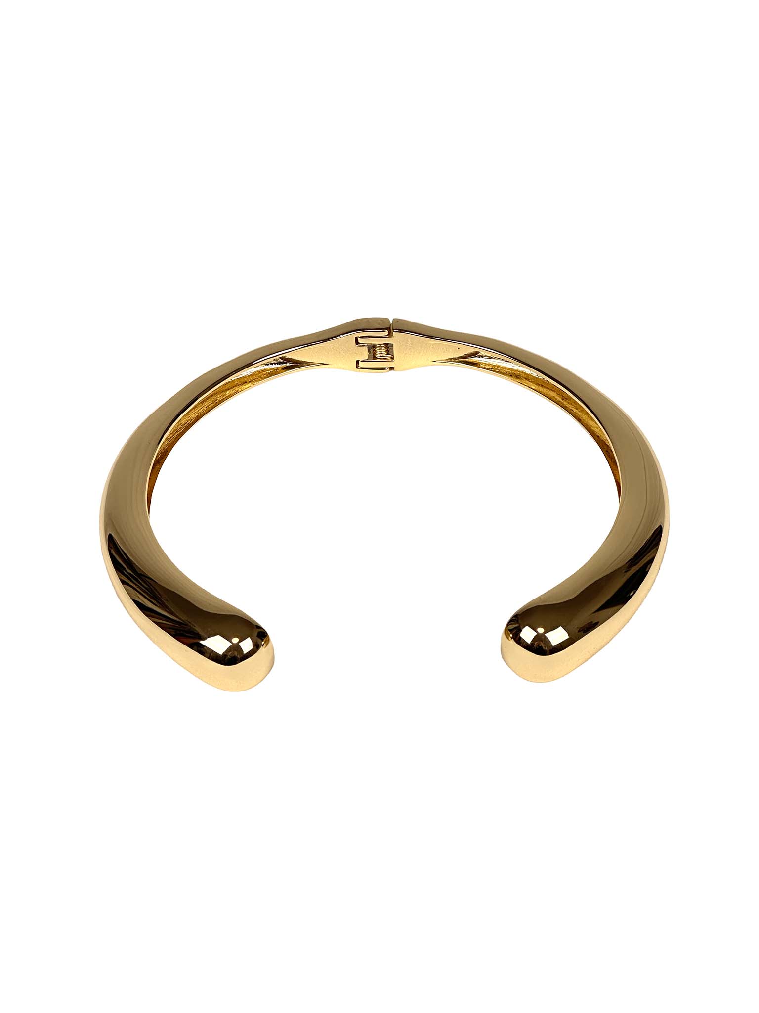 Zara golden necklace on a white background