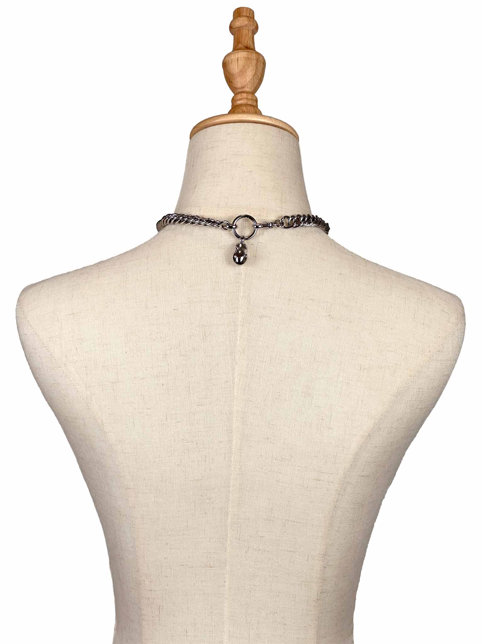 & Other Stories silver chain necklace on a mannequin bust with a white background