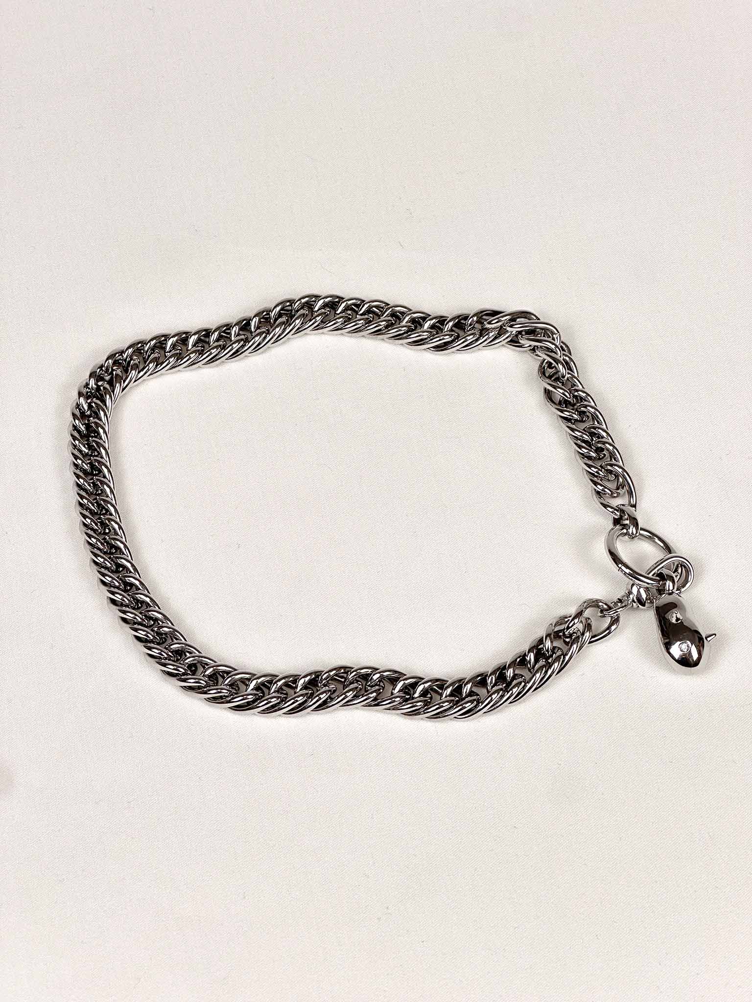 & Other Stories silver chain necklace on a white background