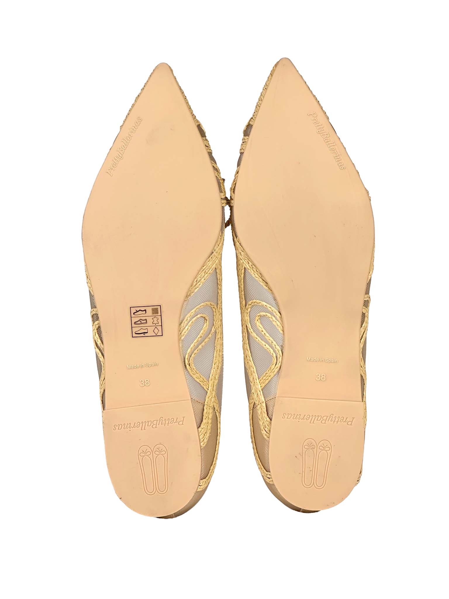 Pair of Pretty Ballerinas flats on a white background