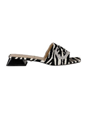 Zebra print Charles & Keith sandal on a white background