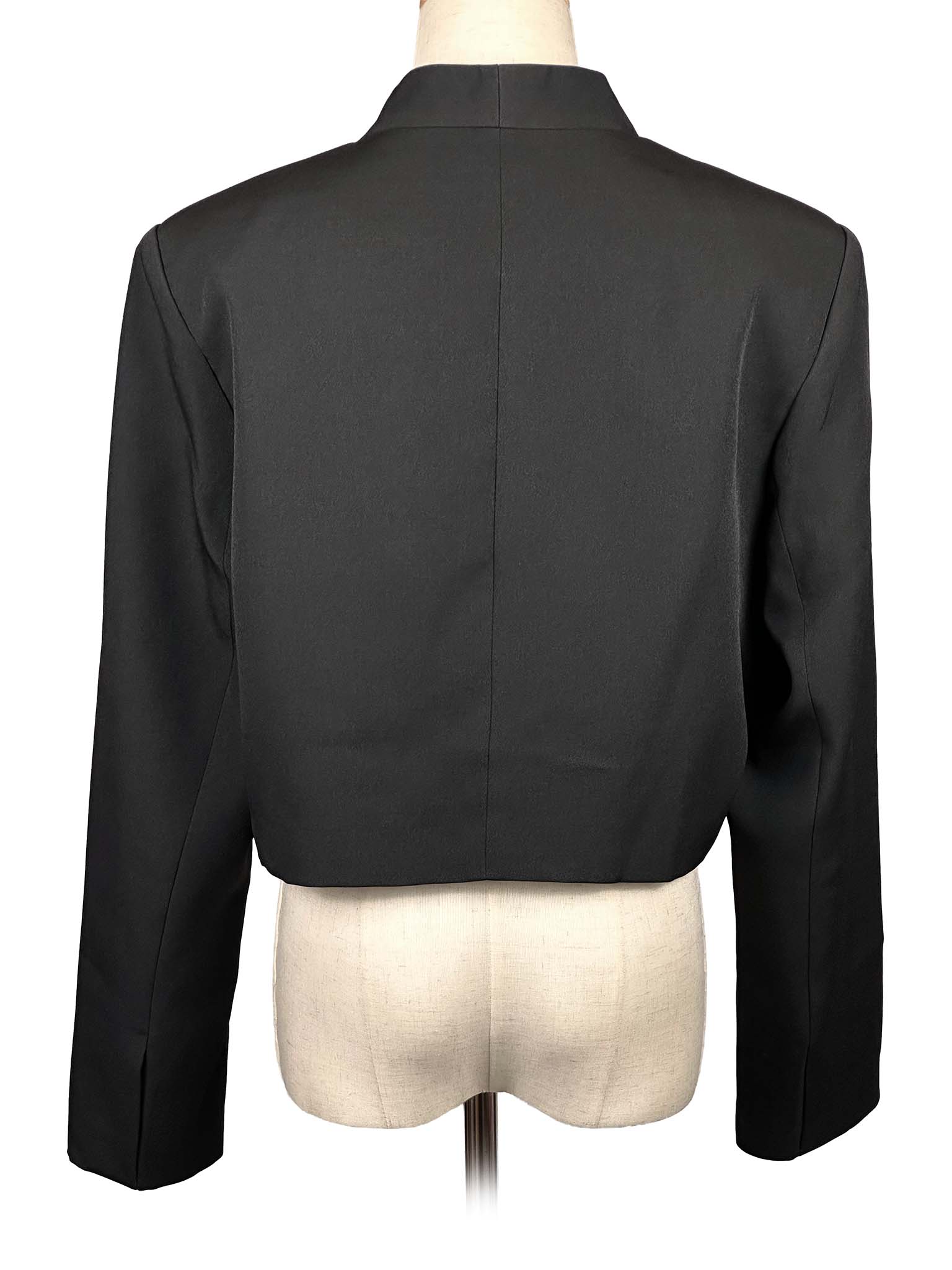 Smart And Joy black cropped blazer on a mannequin against a white background