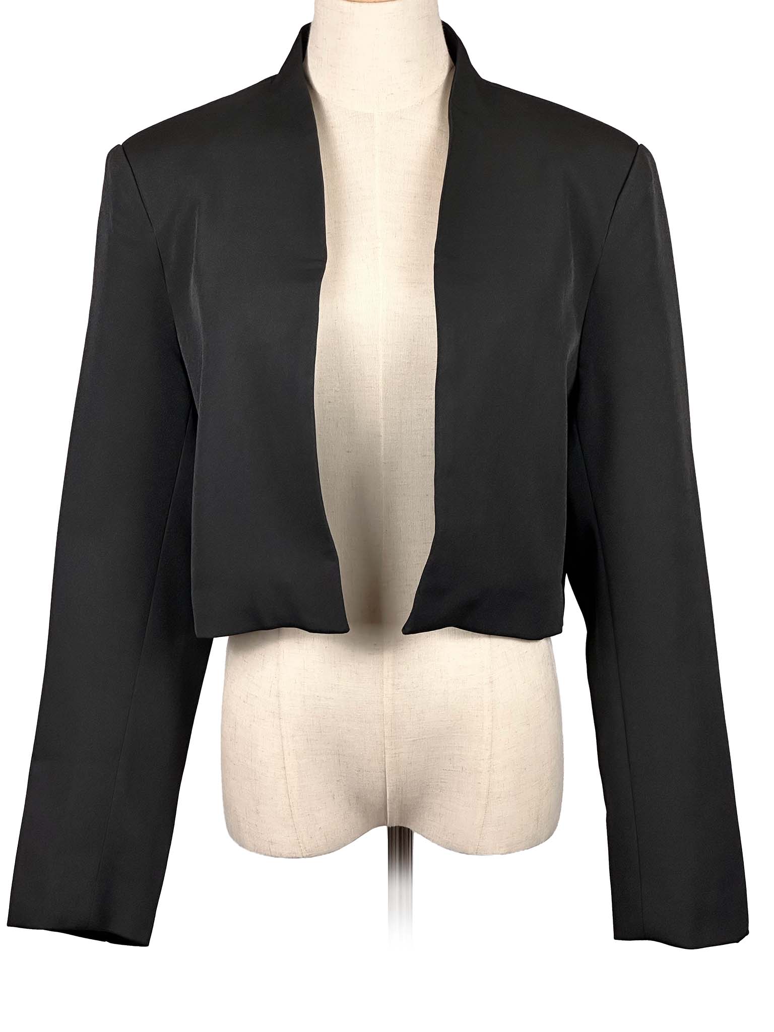 Smart And Joy black cropped blazer on a mannequin against a white background